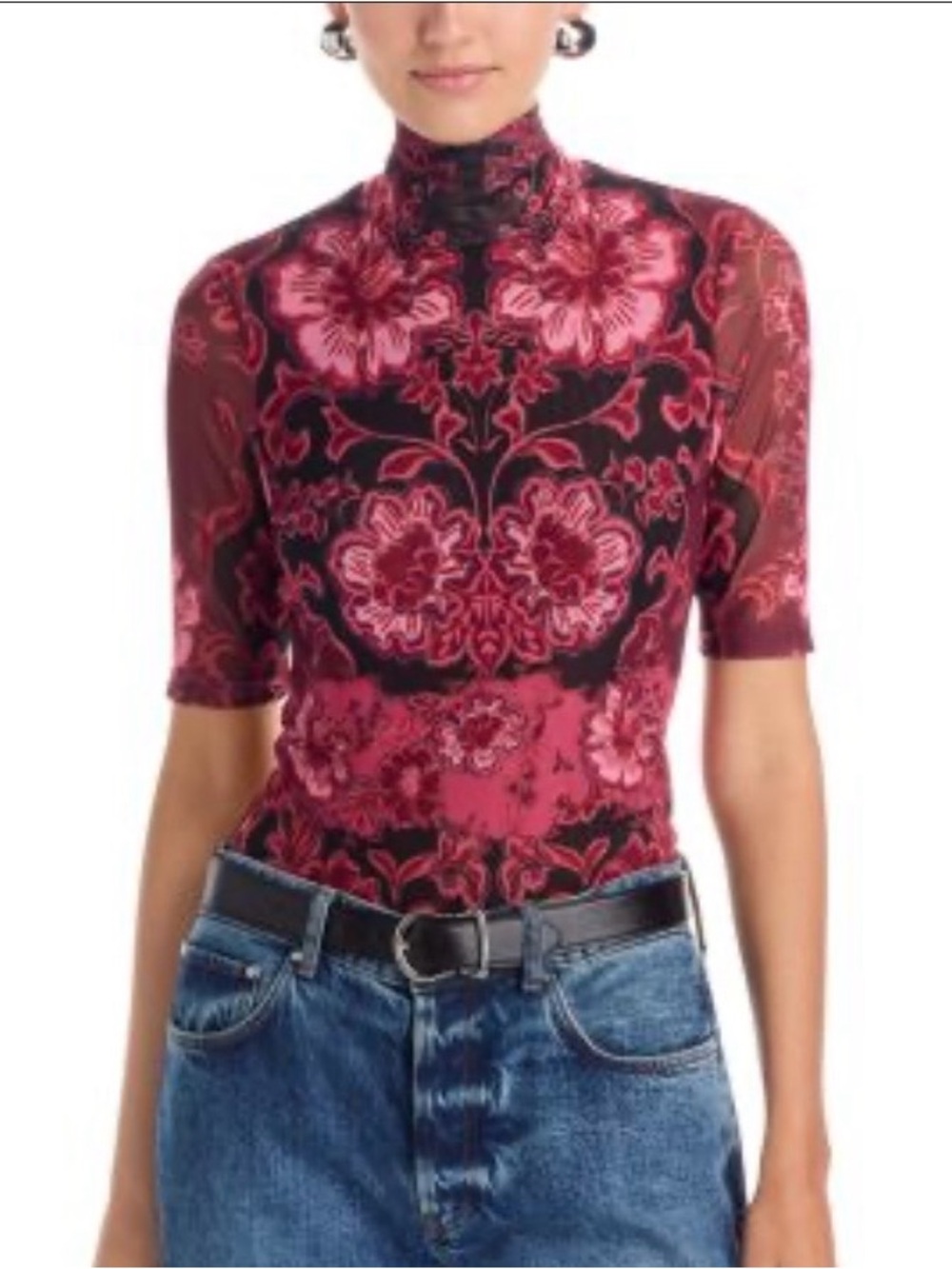 NWT JOHNNY WAS MESH ELBOW SLEEVE MOCK NECK reg $138 size XXL - Picture 4 of 10